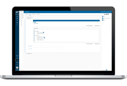header elms Electronic Learning Management System